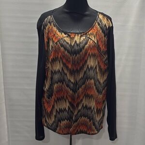 MSK Women 2 piece top, multi colored